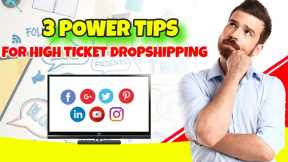 In this fast High Ticket Dropshipping Tutorial we offer you 3 brand-new tips for 2021. 