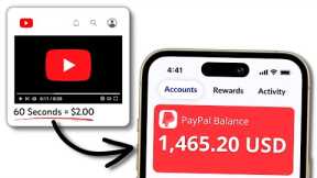 Make Money Online Watching YouTube Videos (60 SECONDS = $2.00)
