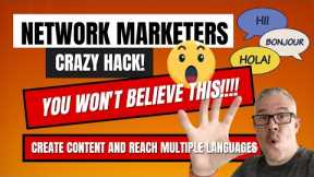 Network Marketers | You Won't Believe This Crazy Hack | Secrets Revealed!
