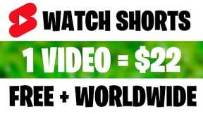 Make $22.00 Per YouTube Shorts Video You Watch (Earn Money Watching YouTube Videos)