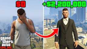 How to Make $2,200,000 Starting From Level 1 In GTA 5 Online! (Updated Beginner Solo Money Guide)