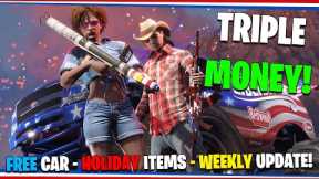 INDEPENDENCE DAY UPDATE! TRIPLE MONEY, FREE CAR, NEW CAR & DISCOUNTS - GTA Online Weekly Update