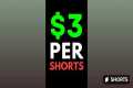 Earn $3.00 PER YOUTUBE SHORTS Watched 