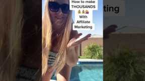Make 1000s with affiliate marketing💰 #makemoneyonline #passiveincome #sidehustle #financialfreedom
